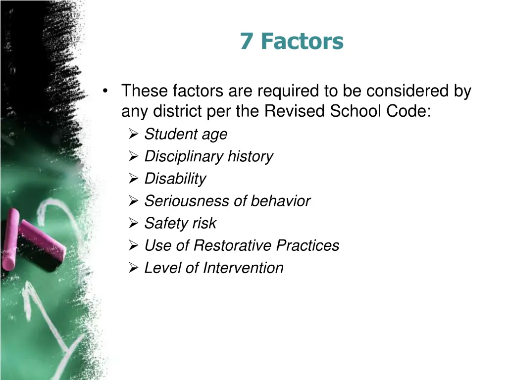 7 factors