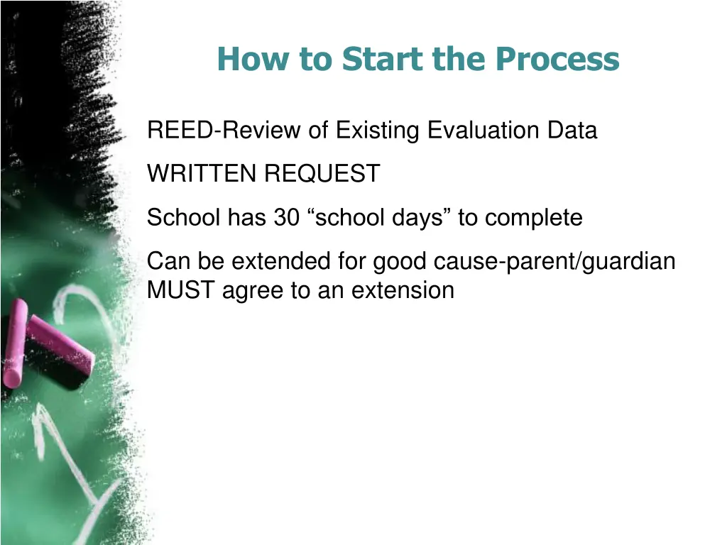 how to start the process