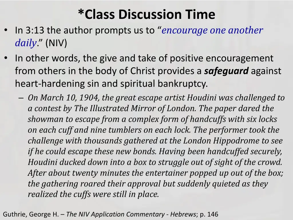 class discussion time 2