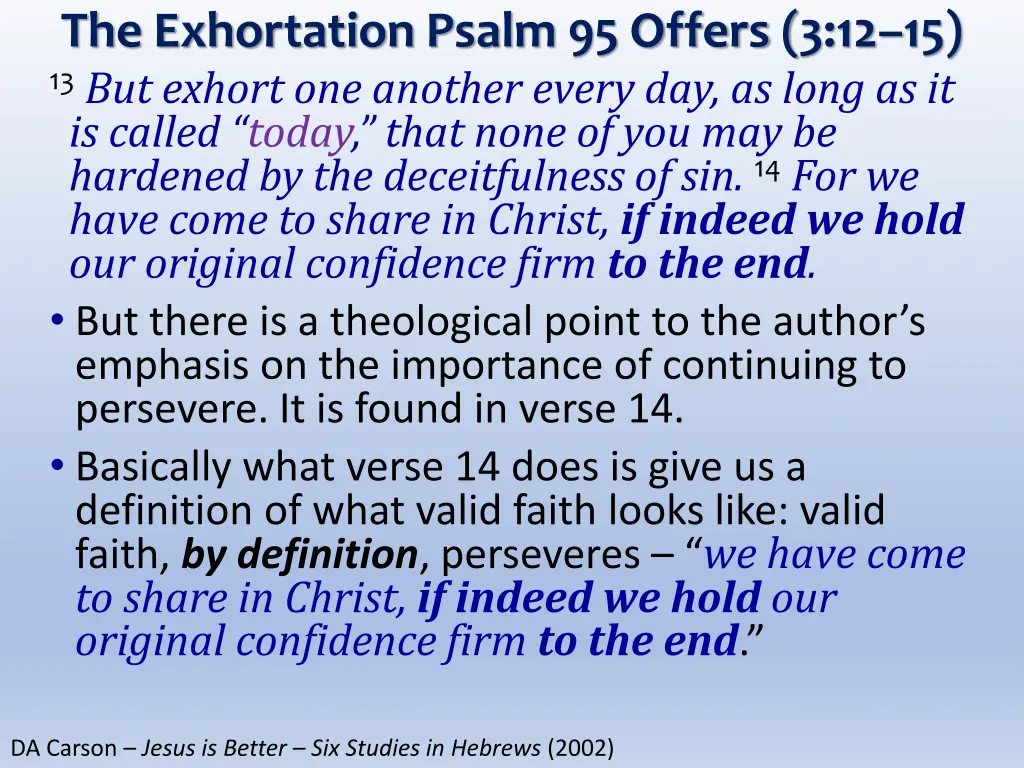 the exhortation psalm 95 offers 1