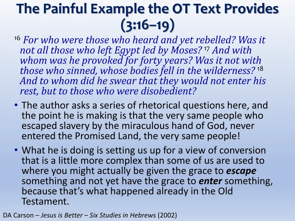 the painful example the ot text provides