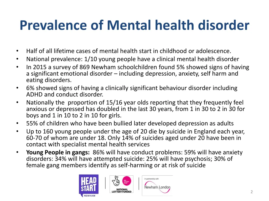 prevalence of mental health disorder
