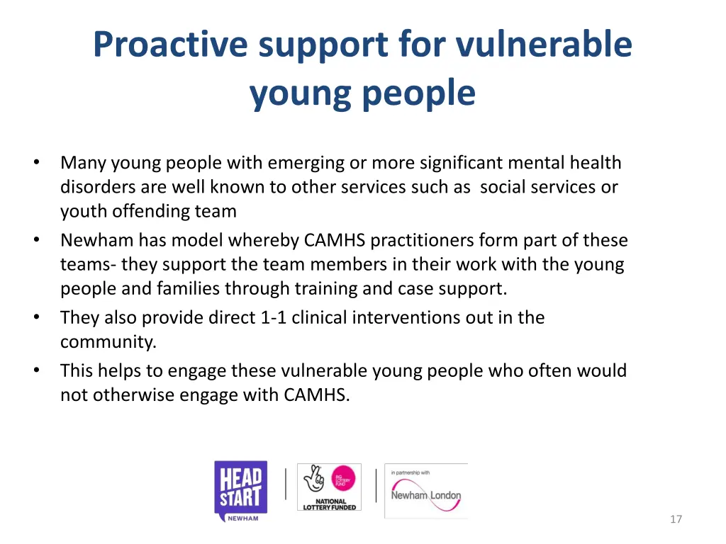 proactive support for vulnerable young people