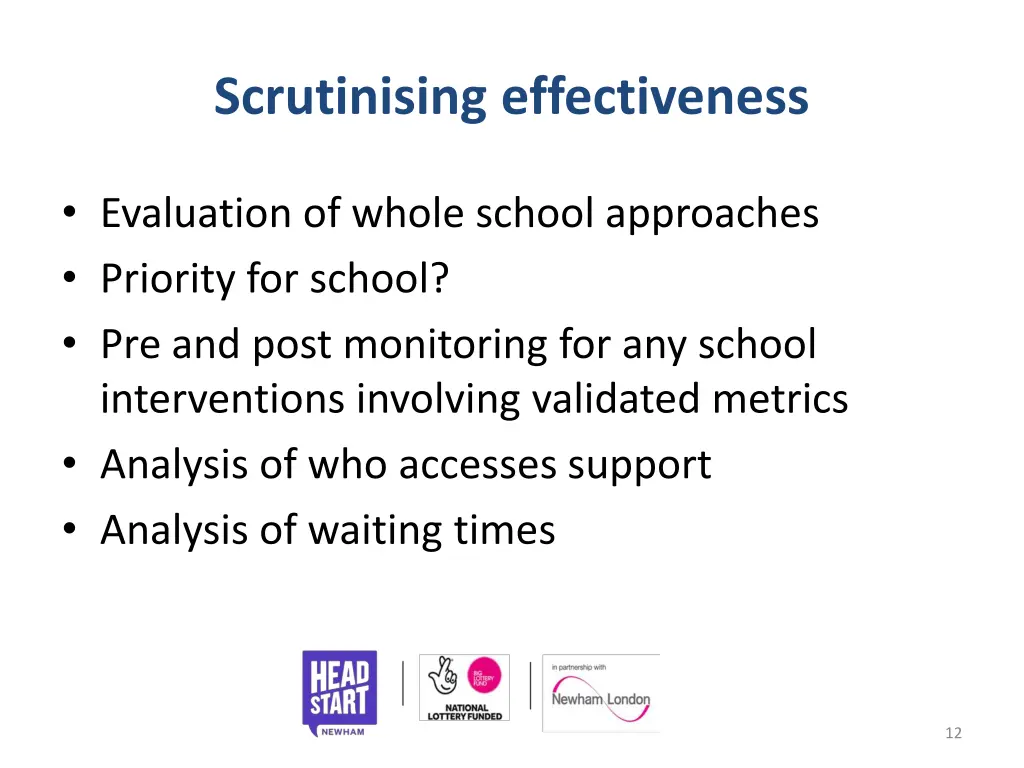 scrutinising effectiveness
