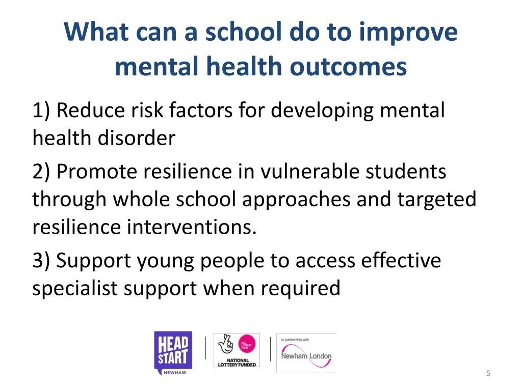 what can a school do to improve mental health
