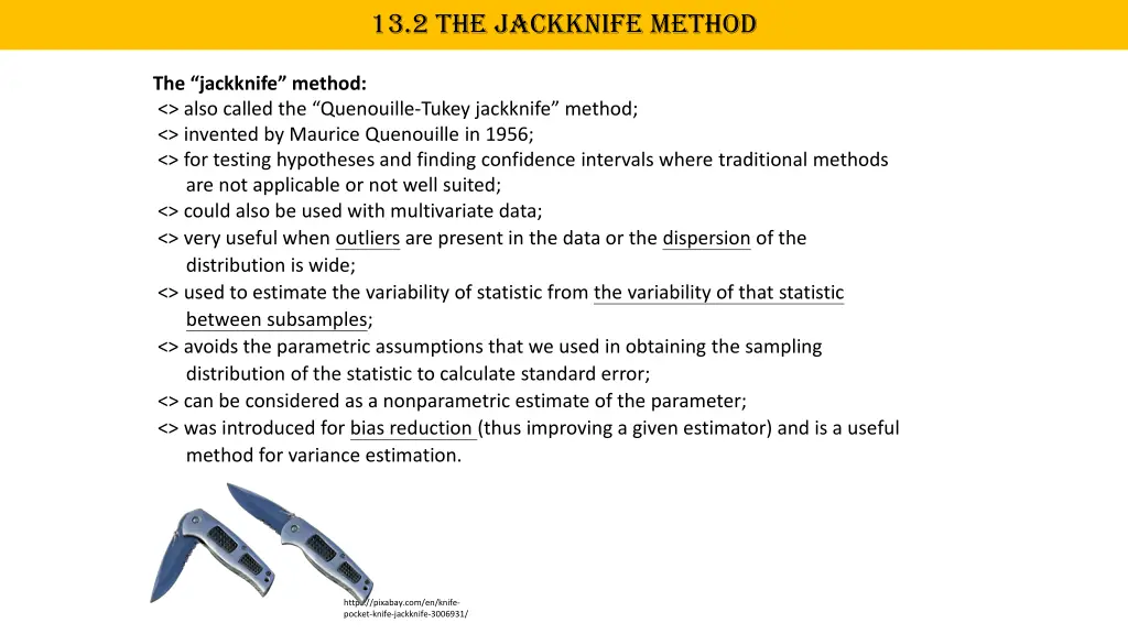 13 2 the jackknife method