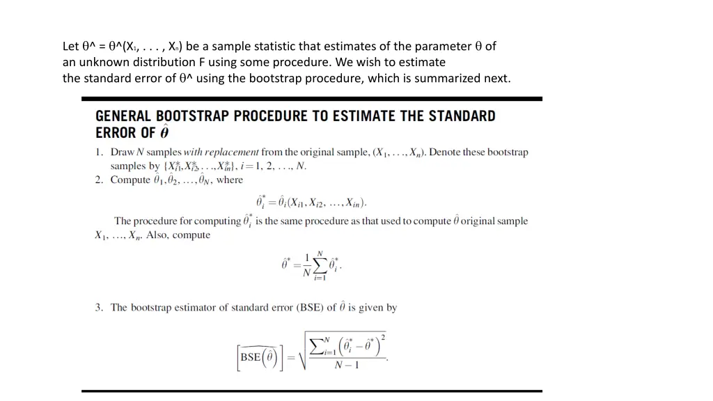 let x 1 x n be a sample statistic that estimates