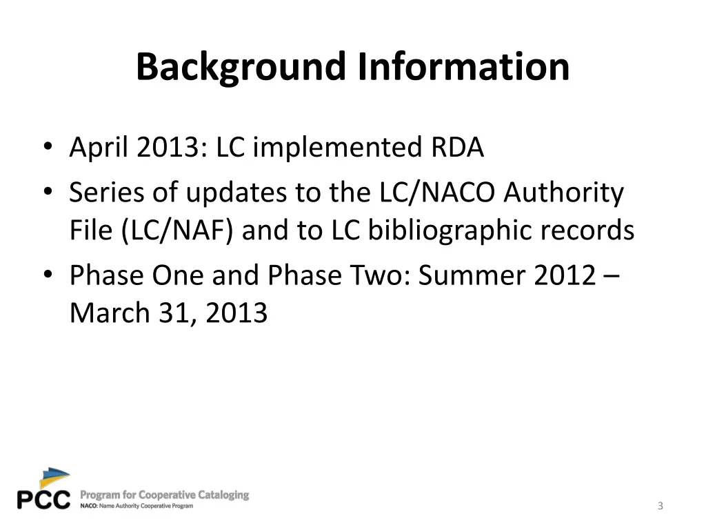 background information