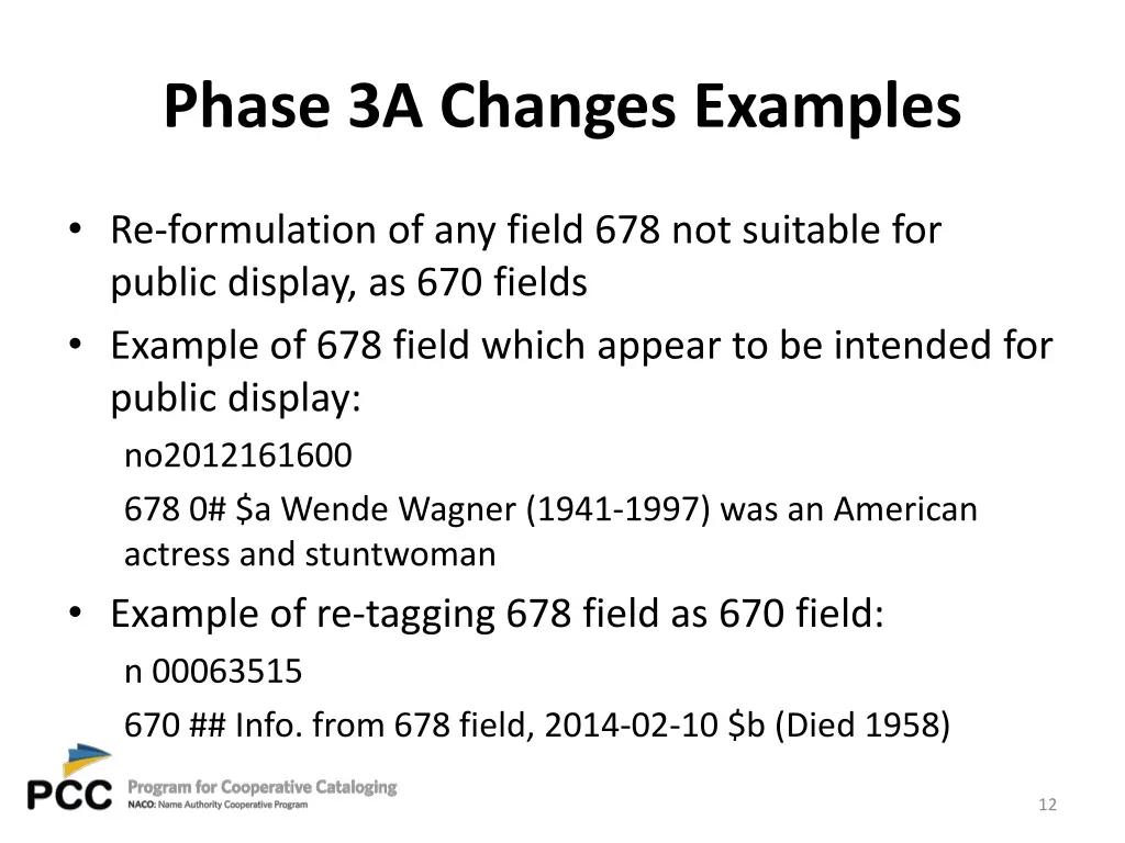 phase 3a changes examples 4
