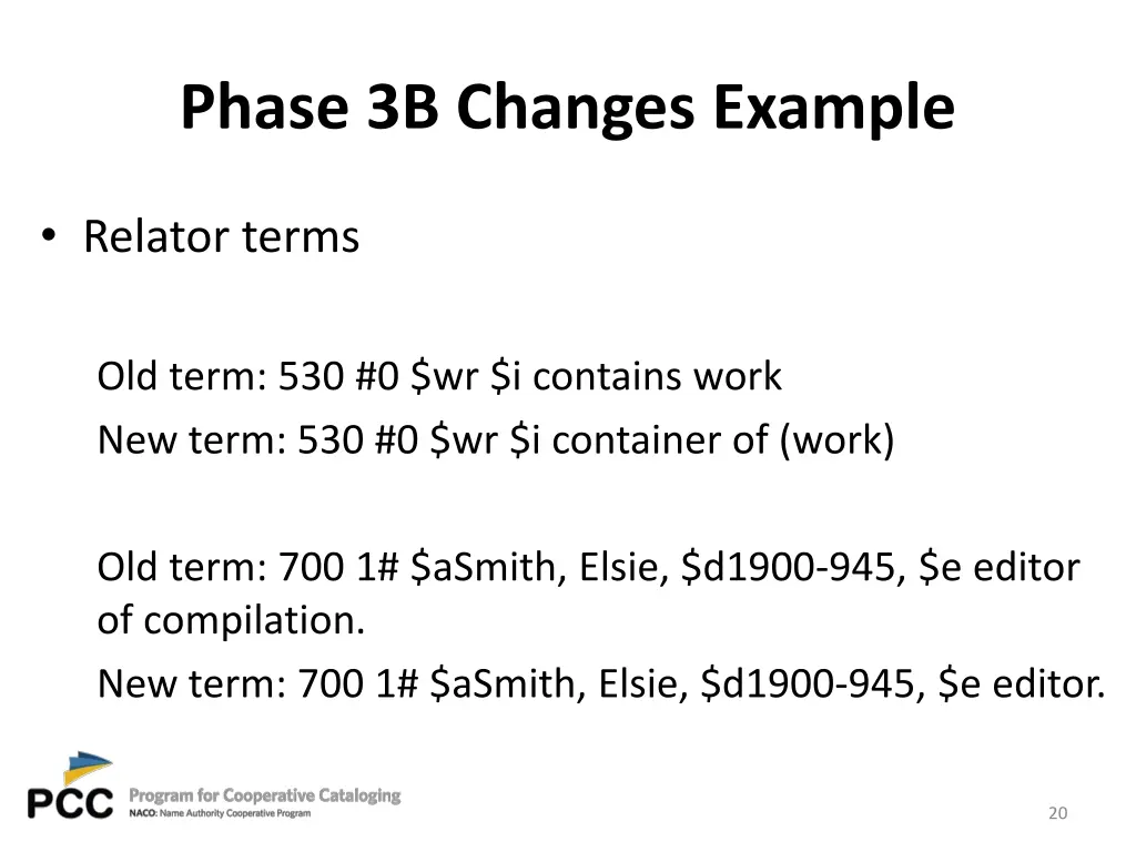 phase 3b changes example 2