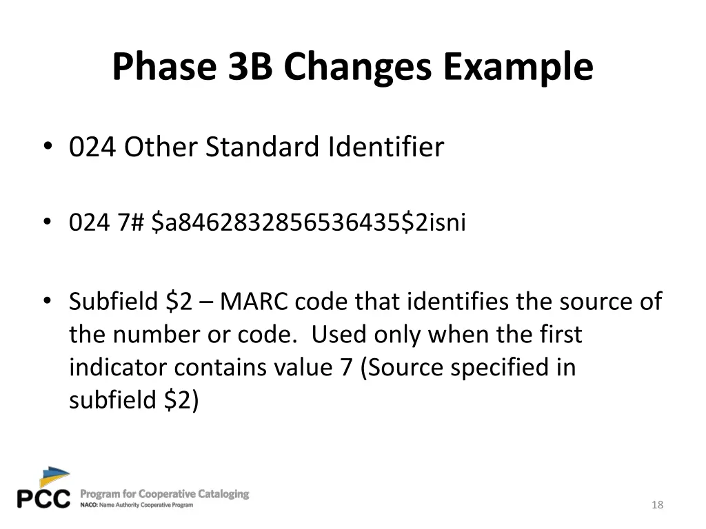 phase 3b changes example