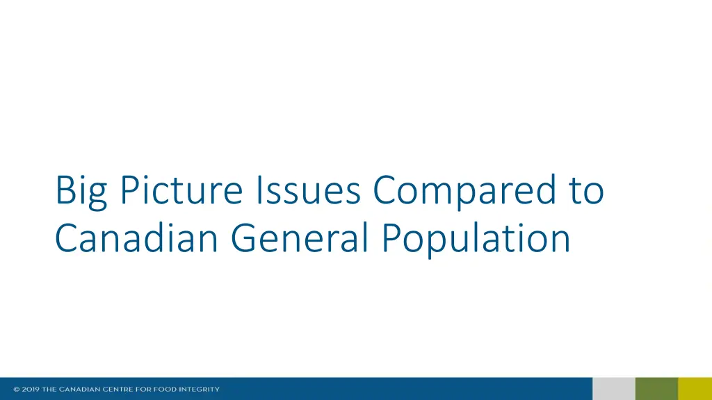 big picture issues compared to canadian general