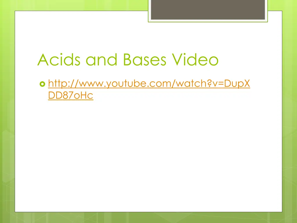 acids and bases video