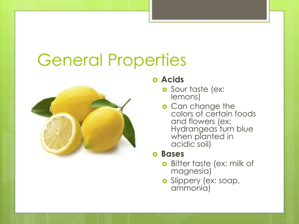 general properties