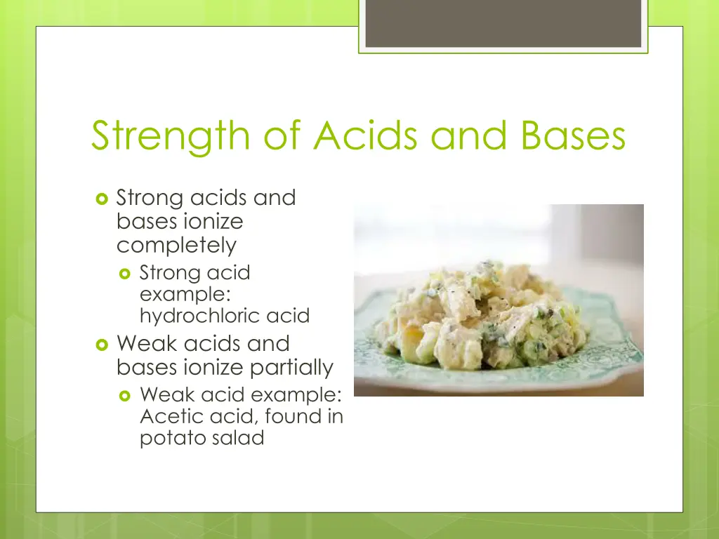 strength of acids and bases