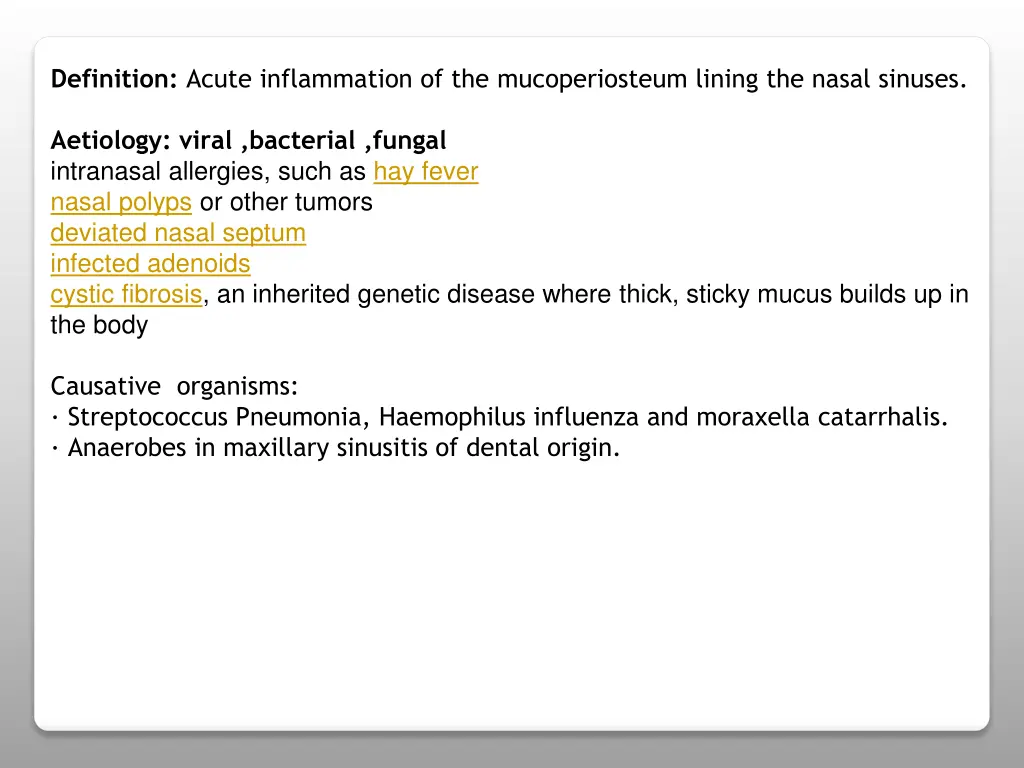 definition acute inflammation