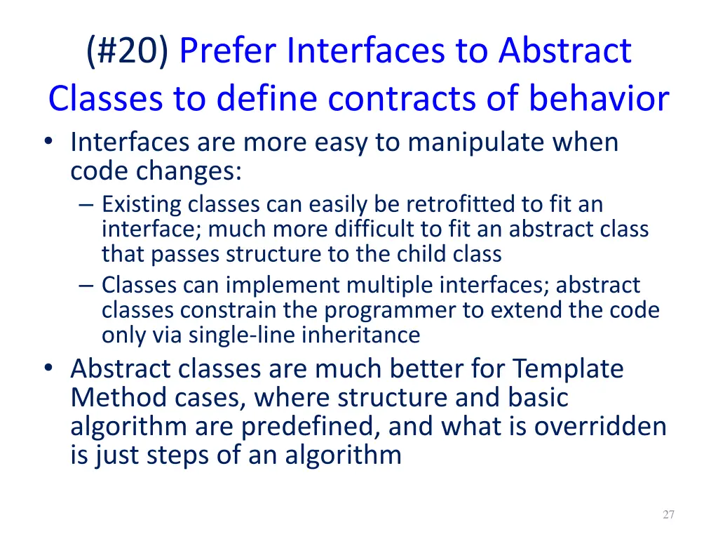 20 prefer interfaces to abstract classes