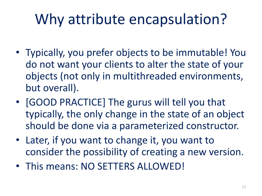 why attribute encapsulation 1
