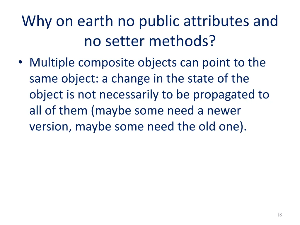 why on earth no public attributes and no setter