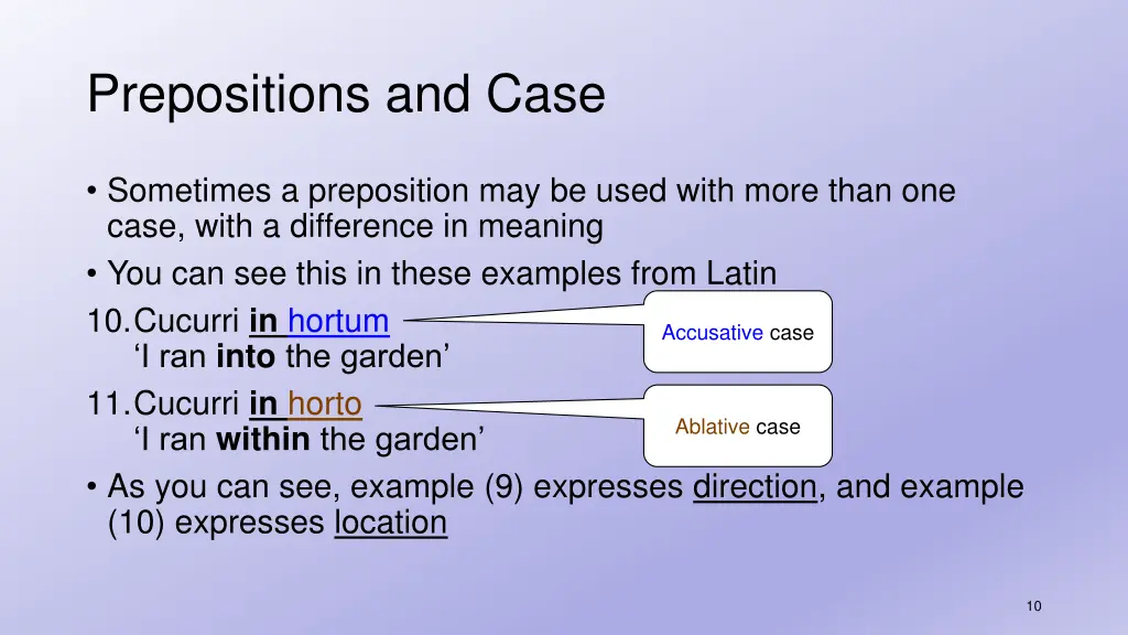 prepositions and case 5