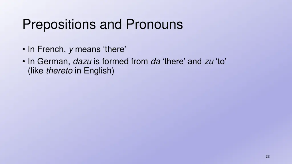 prepositions and pronouns 2