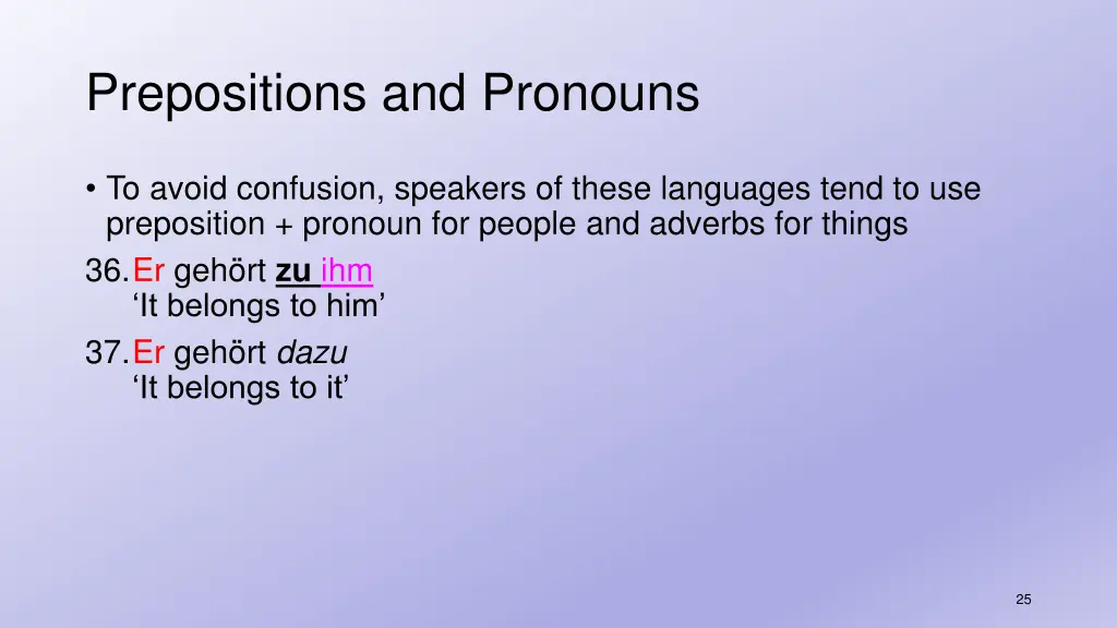 prepositions and pronouns 4