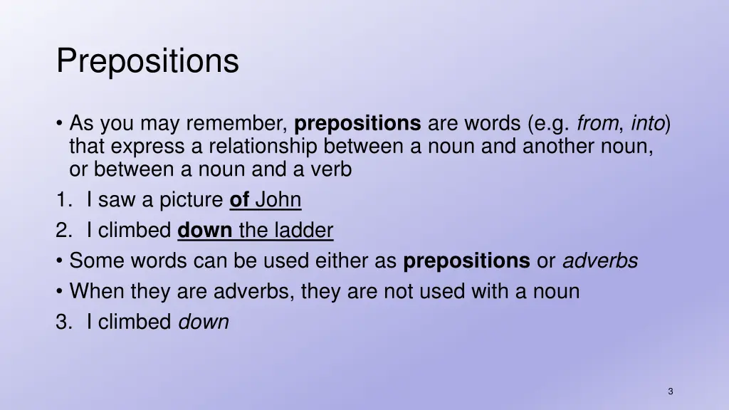 prepositions