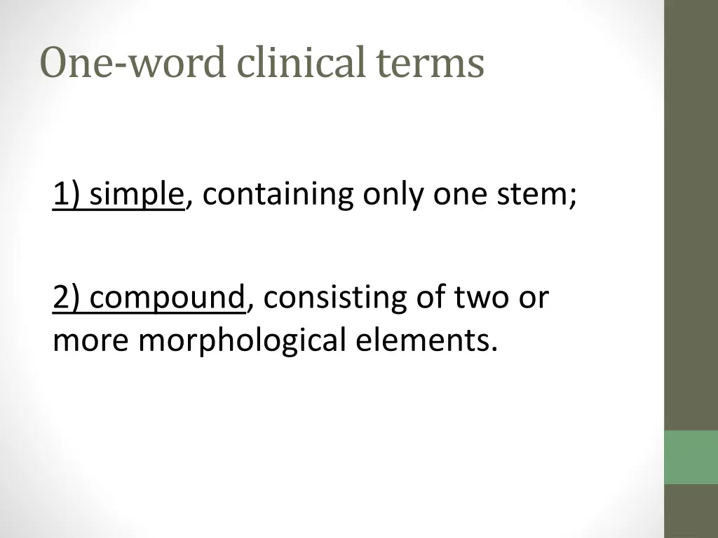 one wordclinicalterms 1