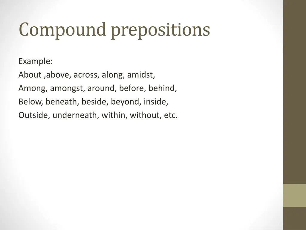 compound prepositions