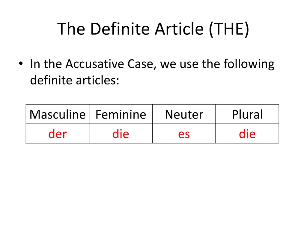 the definite article the