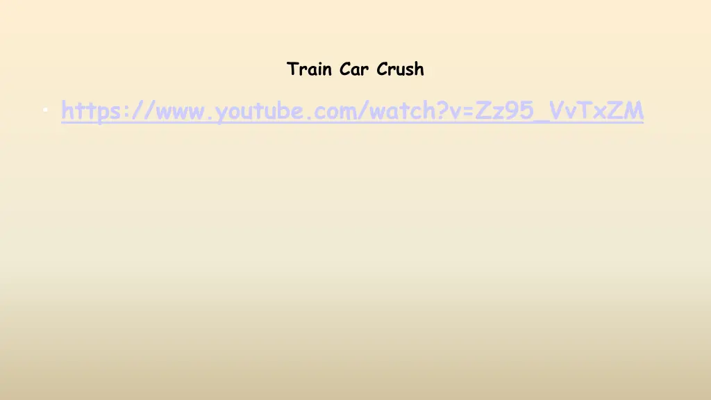 train car crush