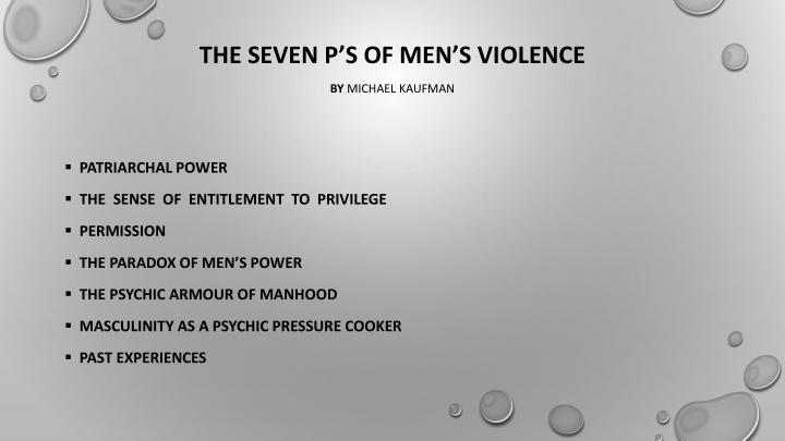 the seven p s of men s violence