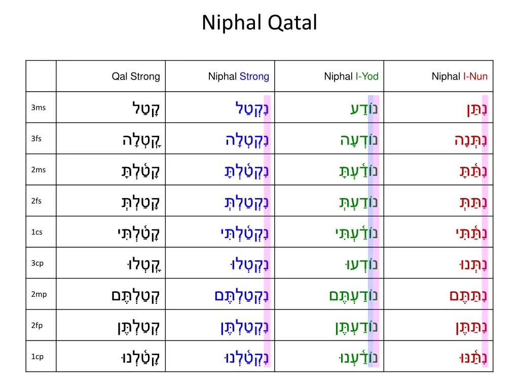 niphal qatal 13