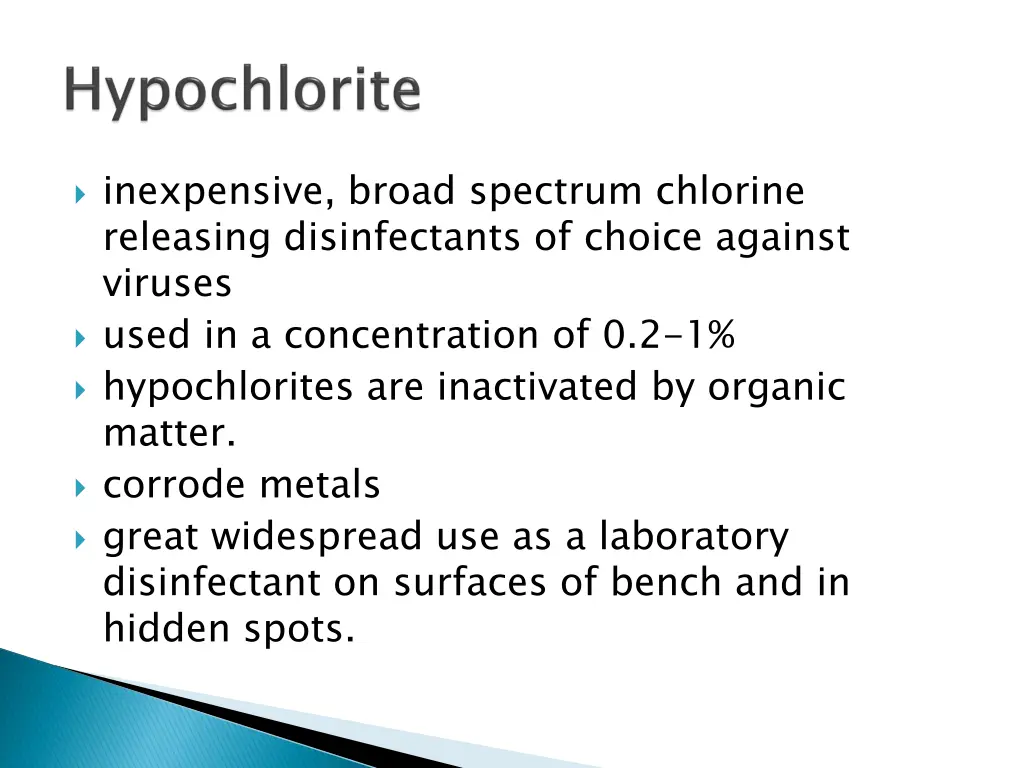 inexpensive broad spectrum chlorine releasing