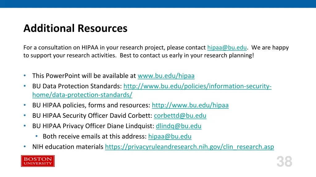 additional resources