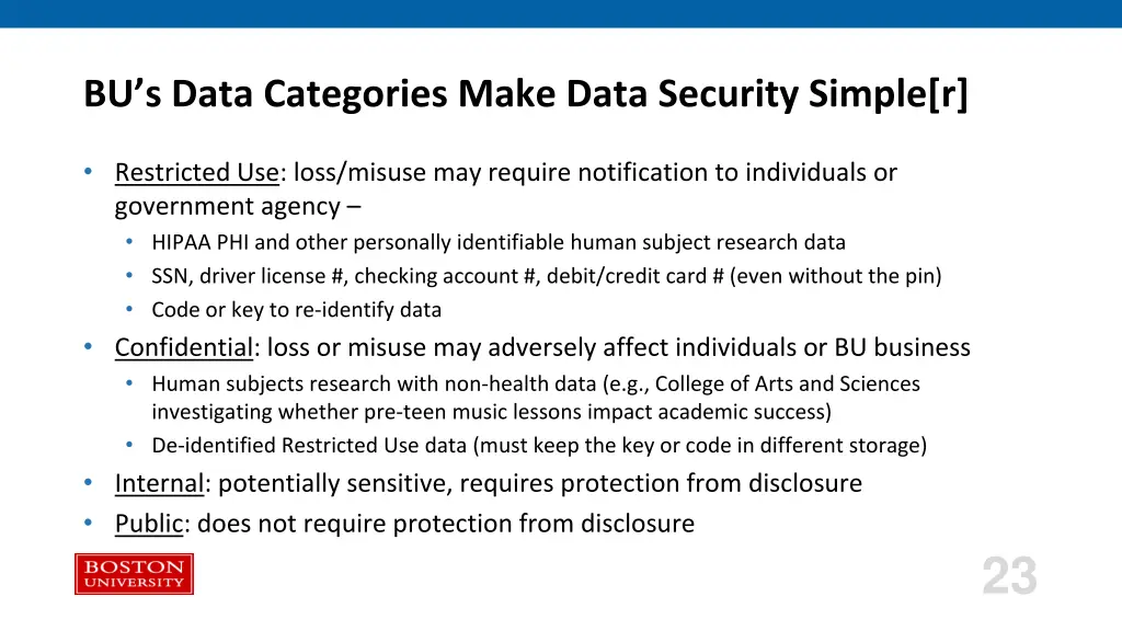 bu s data categories make data security simple r