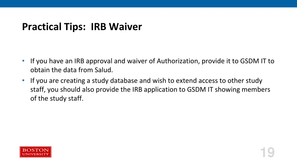 practical tips irb waiver