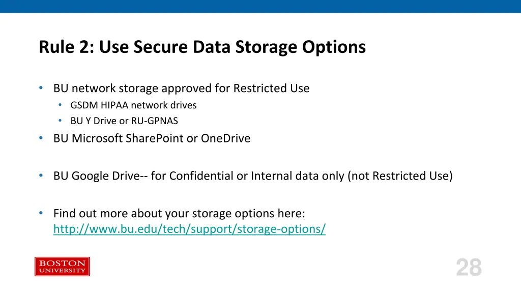 rule 2 use secure data storage options