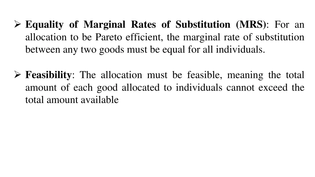 equality of marginal rates of substitution