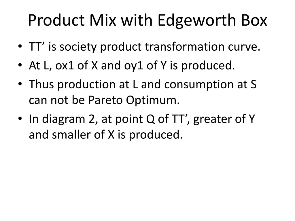 product mix with edgeworth box