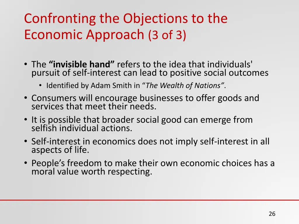 confronting the objections to the economic 2