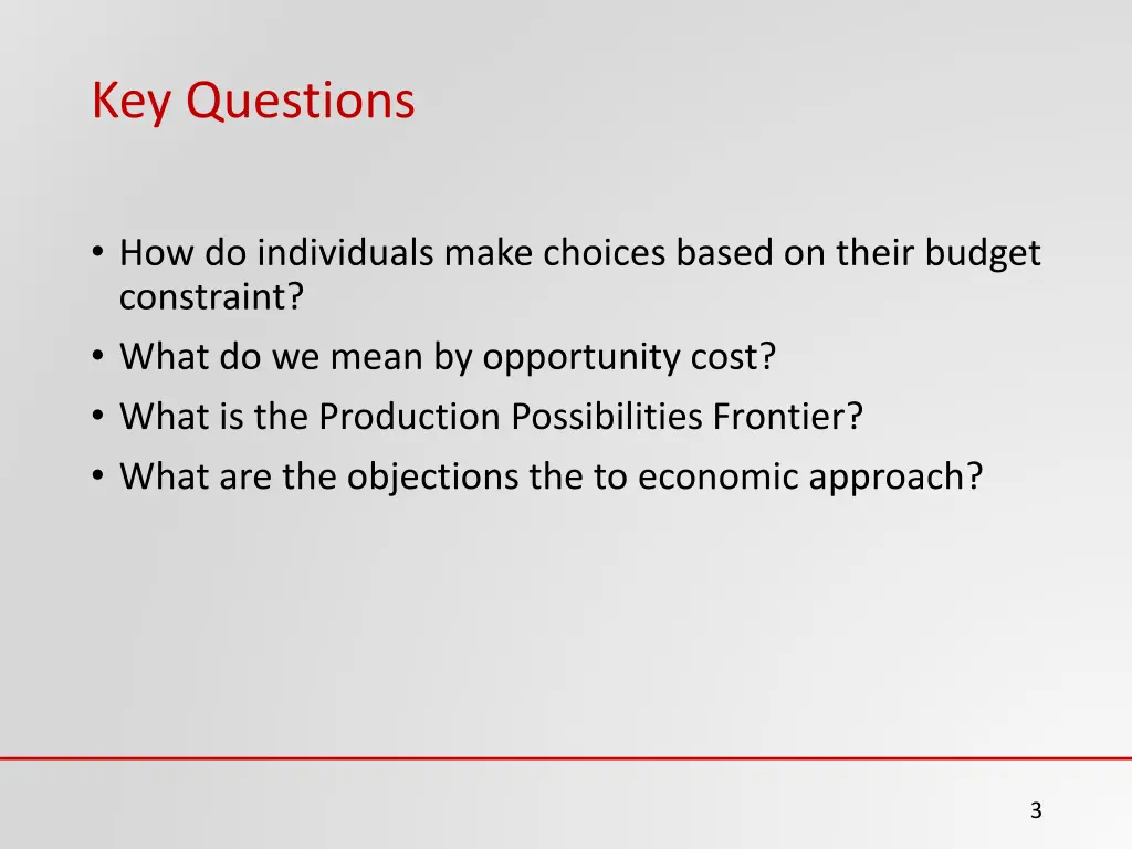 key questions