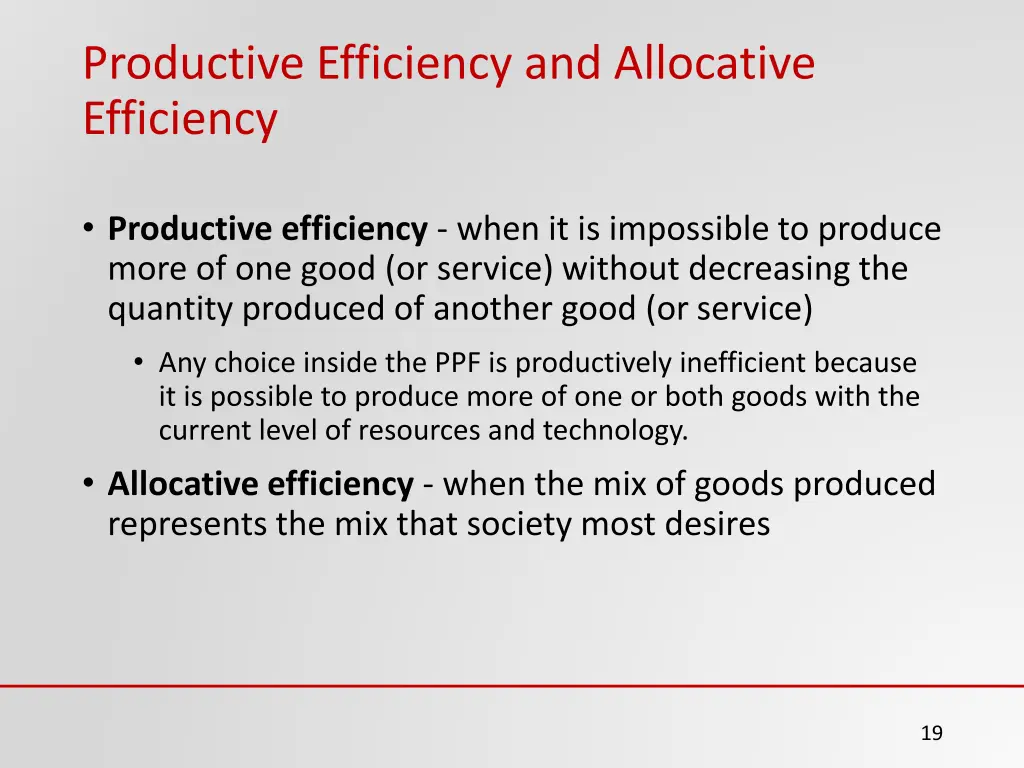 productive efficiency and allocative efficiency