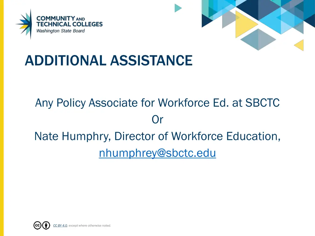 additional assistance