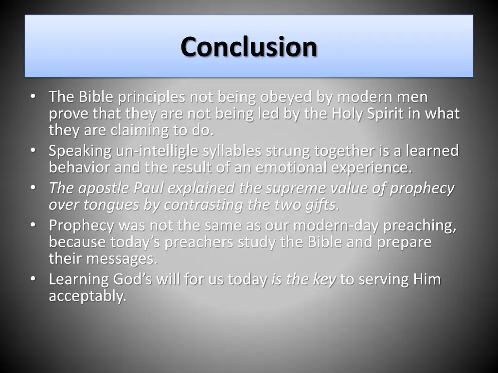 conclusion