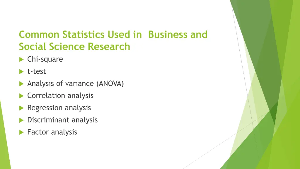 common statistics used in business and social