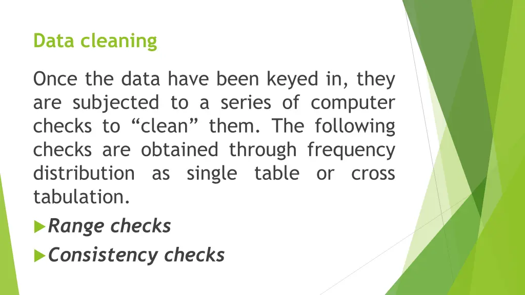 data cleaning