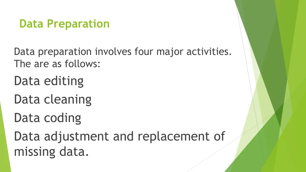 data preparation