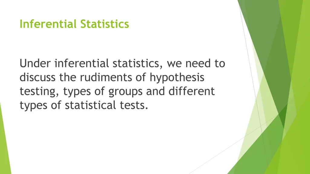inferential statistics