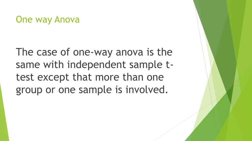 one way anova